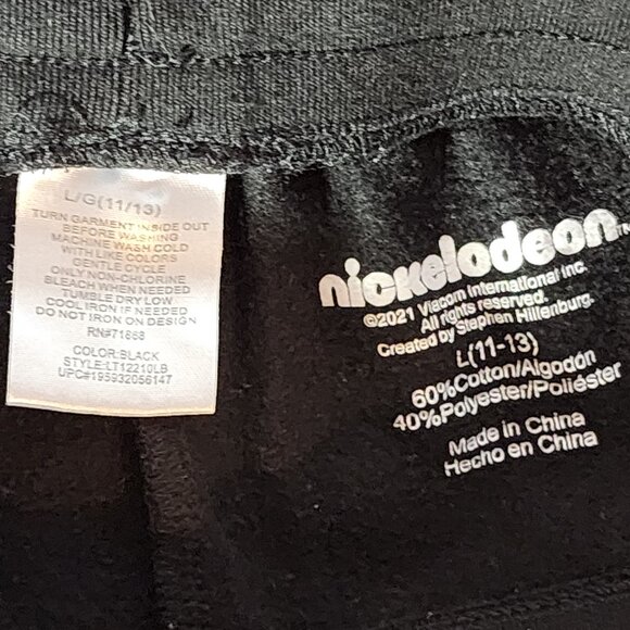 Nickelodeon Character Logo Spongebob and Friends Black Sweatpants Junior Size L - Picture 15 of 16